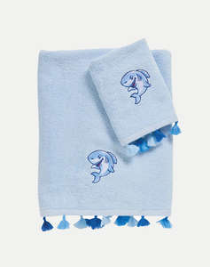 DAS 4966 КОМПЛЕКТ ОТ 2 БРОДИРАНИ КЪРПИ BABY SMILE (Размери : 30 x 50 & 70 x140)