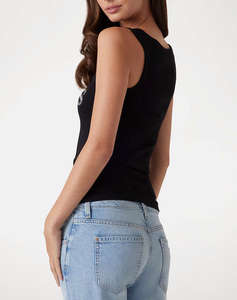 GUESS SL EMBELLISHED LOGO TANK TOP ДАМСКИ ТОП