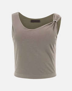 GUESS AIMEE SS JEWEL DRAP TOP ДАМСКИ ТОП