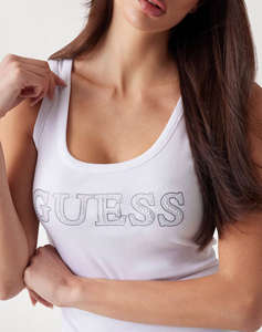 GUESS SL EMBELLISHED LOGO TANK TOP ДАМСКИ ТОП