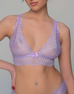 MILENA BRALETTE ELASTIC TRIANGLE LACE FANS
