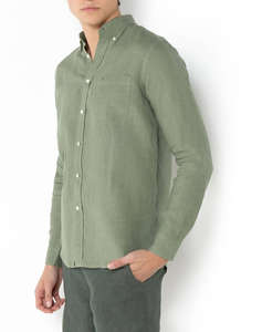 THE BOSTONIANS РИЗА REGULAR FIT Plain LINEN Button-down Regular Fit