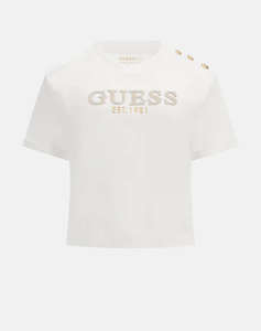 GUESS CN SS CROPPED WASHED LOGO TEE ДАМСКА ТЕНИСКА