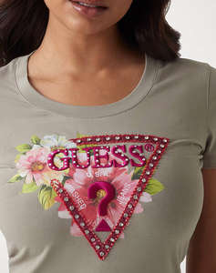 GUESS SS CN TRIANGLE BEADS TEE ДАМСКА ТЕНИСКА