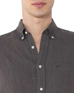 THE BOSTONIANS РИЗА REGULAR FIT Plain LINEN Button-down Regular Fit