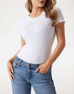GUESS CN SS LOGO SEGQUINS TEE ДАМСКА ТЕНИСКА