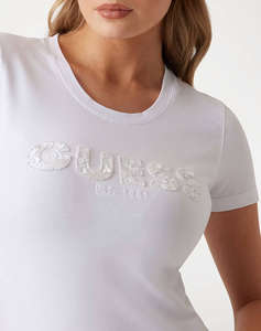 GUESS CN SS LOGO SEGQUINS TEE ДАМСКА ТЕНИСКА