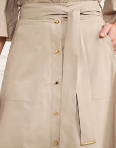GUESS MARCIANO PAT LONG SKIRT - LIGHT STR COTTON POPELIN 110 ДАМСКА ПОЛА