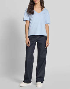 TOMMY HILFIGER SLUB CROP V-NK SS