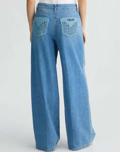 LIU JO WHITE_WA5D11__PANT.FLARE FROG H.W. ДАМСКИ ПАНТАЛОНИ