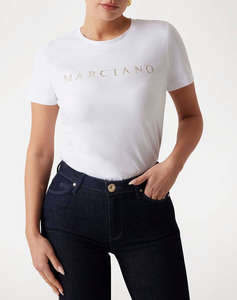 GUESS MARCIANO CANDY RN SS TSHIRT - ORG COTTON STRETCH JERSEY 180 ДАМСКА ТЕНИСКА