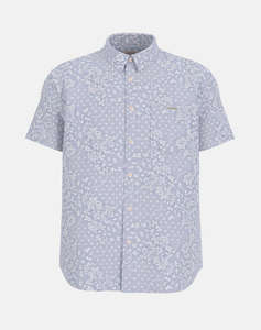 GUESS JEANS GJ SS REG PKT COLLAR - ORG CO LIGHT PRINTED POPELINE РИЗА ЗА МЪЖЕ