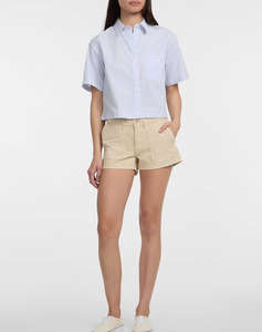 GUESS JEANS GJ SS CAMP COLLAR BO - ORGANIC YD LIGHT COTTON POPLIN ДАМСКА РИЗА