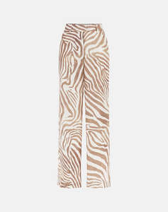 GUESS MARCIANO GISELLE STRAIGHT PAN - ECO TENCEL LINEN PRINTED ДАМСКИ ПАНТАЛОНИ