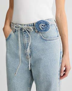 LIU JO DENIM_UA5D72_PANT.BAGGY ROSE REG.W. ДАМСКИ ПАНТАЛОНИ