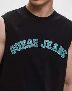 GUESS JEANS GJ MUSCLE COLLEGIATE - ORGANIC COTTON 160GSM МЪЖКА ТЕНИСКА