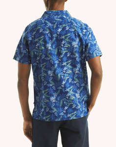 NAUTICA РИЗА ΚΜ S/S CAMP COLLAR LINEN PRINT