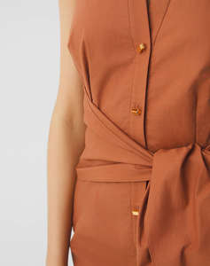 GUESS MARCIANO PAT SL DRESS - LIGHT STR COTTON POPELIN 110ДАМСКА РОКЛЯ