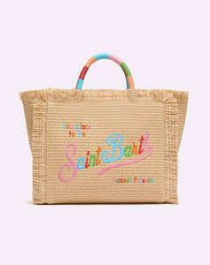 MC2 COLETTE STRAW N-STRAW BAG WITH HANDLE-11 MULTIC EMB (Размери: 26 x 23 x 15 см.)