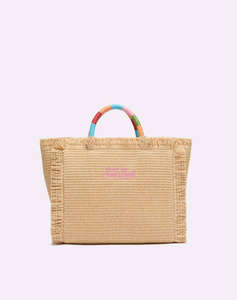 MC2 COLETTE STRAW N-STRAW BAG WITH HANDLE-11 MULTIC EMB (Размери: 26 x 23 x 15 см.)