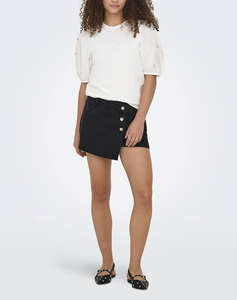 ONLY ONLEMME LIFE S/S O-NECK PUFF MIX TOP JRS