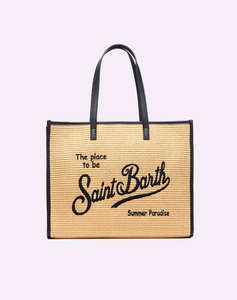 MC2 VIVIAN STRAW STRAW SHOULDER BAG WITH PIPING (Размери: 38 x 30 x 14см.)