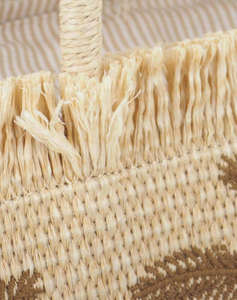 MC2 VANITY STRAW N-STRAW BAG WITH HANDLE-PALM 18 EMB (Размери: 33 x 27см.)