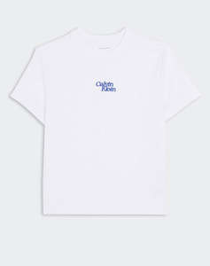 CALVIN KLEIN JEANS SS FLOCKED LOGO CN TEE