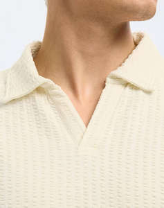 SELECTED SLHBLAKE SPLITNECK SS POLO