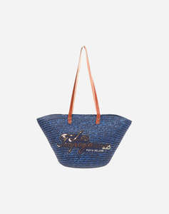 LES TROPEZIENNES MIL-TZ-01 ДАМСКА ЧАНТА DARK-BLUE (Размери: 52 x 31 x 17 см.)