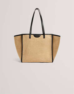 TED BAKER BARNI Faux Raffia Large Shopper Bag