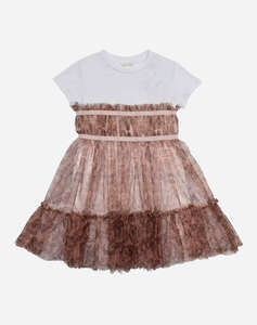 GUESS MIXED FABRIC SS БЕБЕ МОМИЧЕ РОКЛЯ