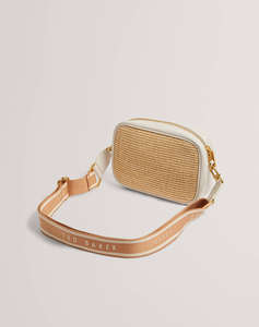 TED BAKER BARDAS Webbing Faux Raffia Camera Crossbody Bag (Размери: 21 x 15 x 6см.)
