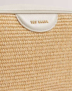 TED BAKER BARDAS Webbing Faux Raffia Camera Crossbody Bag (Размери: 21 x 15 x 6см.)