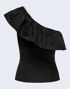 ONLY ONLSOFFY ONE SHOULDER MIX TOP BOX JRS