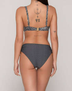 LUNA Zebra ruched side bottom