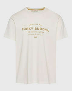 FUNKY BUDDHA Мъжка блуза с къс ръкав и печат