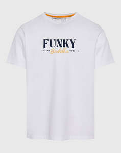 FUNKY BUDDHA Мъжка блуза с къс ръкав и печат