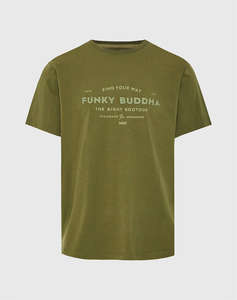 FUNKY BUDDHA Мъжка блуза с къс ръкав и печат
