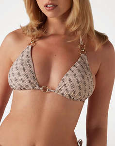 GUESS TRIANGLE REMOV. PADS - PRINTED RECY POLYAMIDE 180GR WOMENS SWIMSUIT