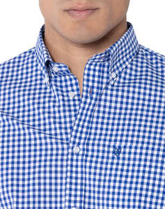 THE BOSTONIANS РИЗА MAVERICK REGULAR FIT MedCheck POPLIN Button-down Regular fit