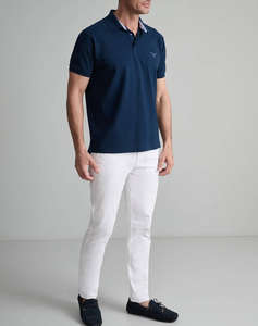 NAVY&GREEN BLOUSE POLO
