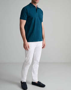 NAVY&GREEN BLOUSE POLO