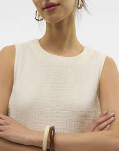 AWARE BY VERO MODA VMROSALIA SL O-NECK CROP TOP VMA
