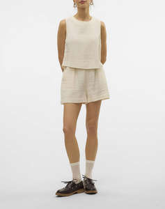 AWARE BY VERO MODA VMROSALIA SL O-NECK CROP TOP VMA
