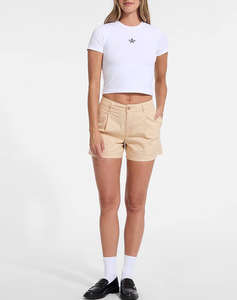 GUESS JEANS GJ CLASSIC SHORT - ECO ORG CO ESSENTIAL STR TWILL ДАМСКИ КЪСИ ПАНТАЛОНИ
