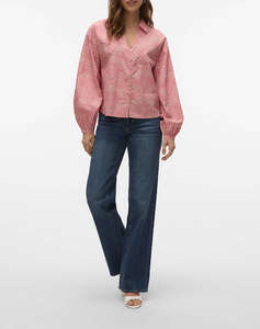AWARE BY VERO MODA VMPAMMI LS V-NECK TOP VMA