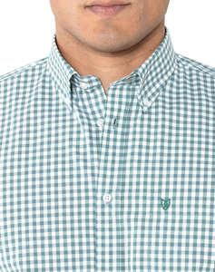 THE BOSTONIANS РИЗА MAVERICK REGULAR FIT MedCheck POPLIN Button-down Regular fit