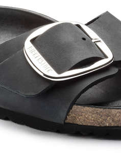 BIRKENSTOCK F25 LEATHER MADRID BIG BUCKLE LEOI BLACK HEX 35 - 43 NARROW CORE ESSENTIAL ДАМСКИ ОБУВКИ
