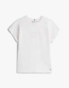 TOMMY HILFIGER FLORAL SCRIPT MDRN C-NK SS TEE